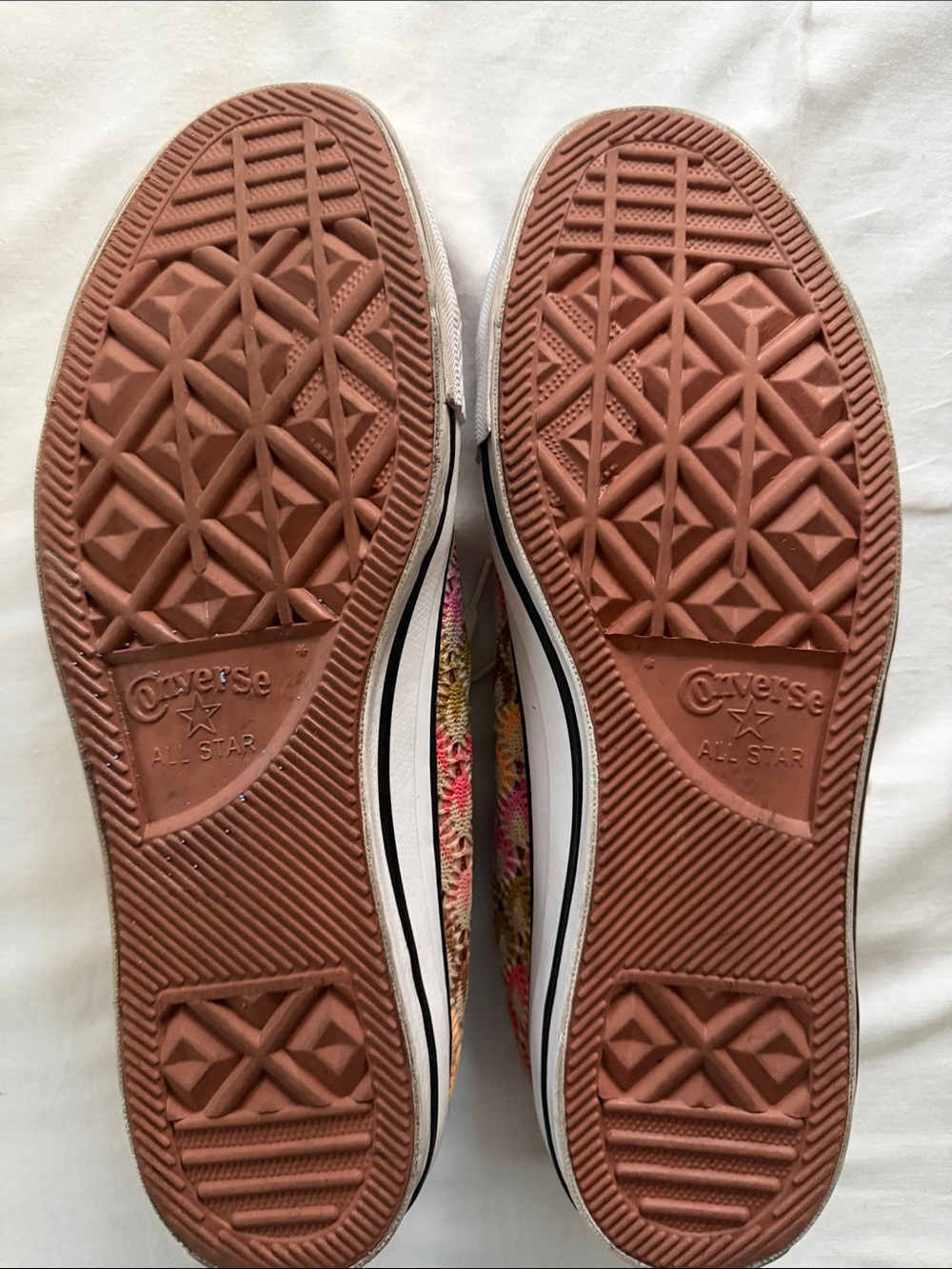 Converse Women’s Missoni Multicolor Crochet Low-Top Sneakers with Cream Laces - Picture 4 of 6